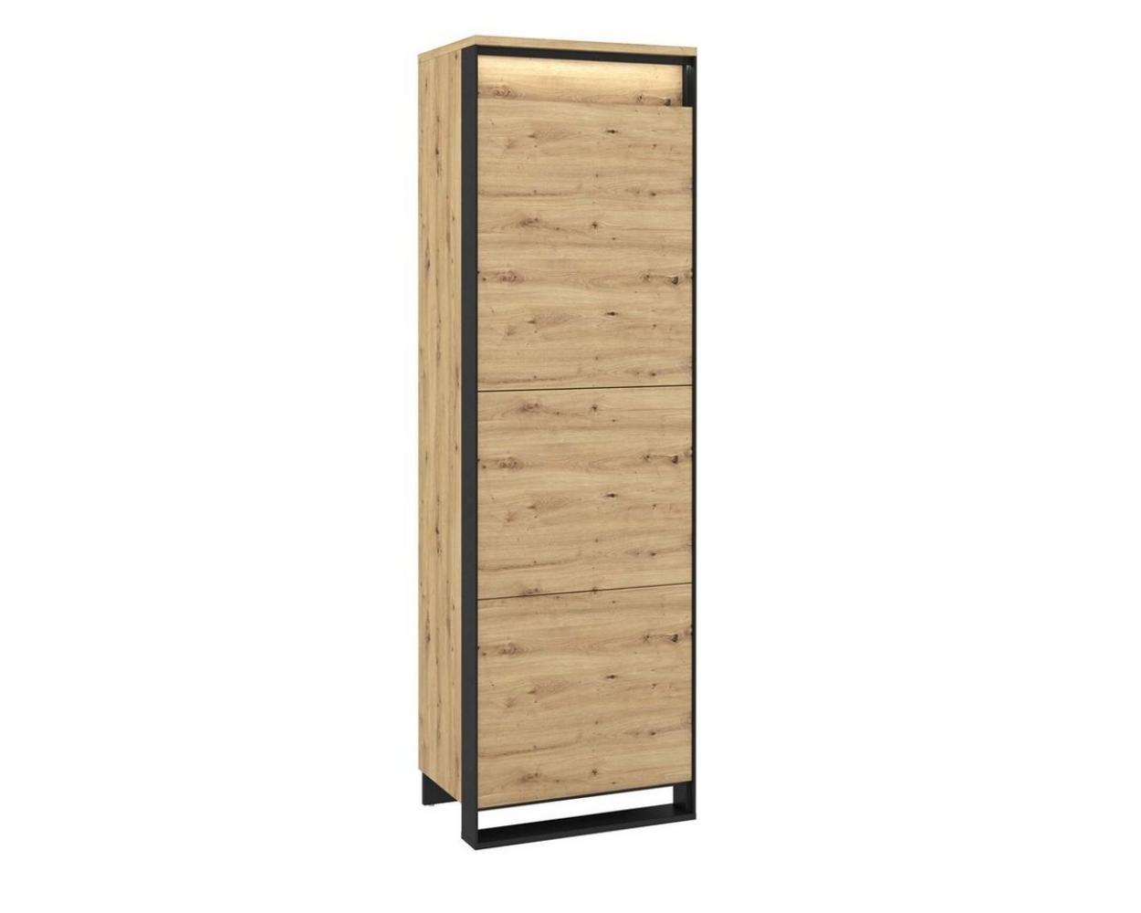 Compleo Kleiderschrank LIMA mit Drehtür, push to open, LED-Beleuchtung, Schränke mit Tür Bild 1