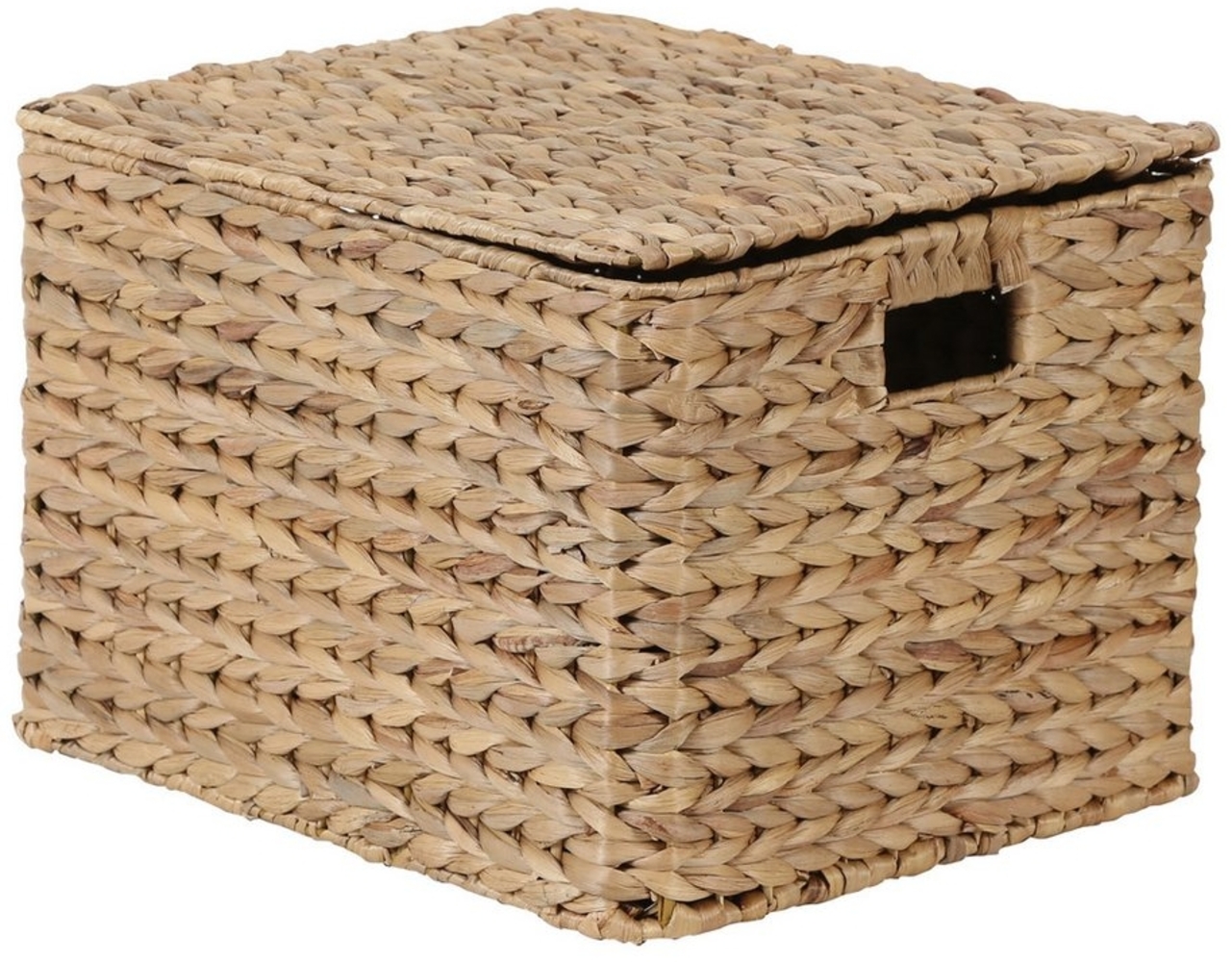 Casa Moro Aufbewahrungskorb Aufbewahrungsbox mit Deckel rechteckig Flechtkorb Seegras (Aufbewahrung Korb Boho Chic Landhaus Stil), Organizer Aufbewahrungskiste Weidenkorb Tabea L IN120 Bild 1
