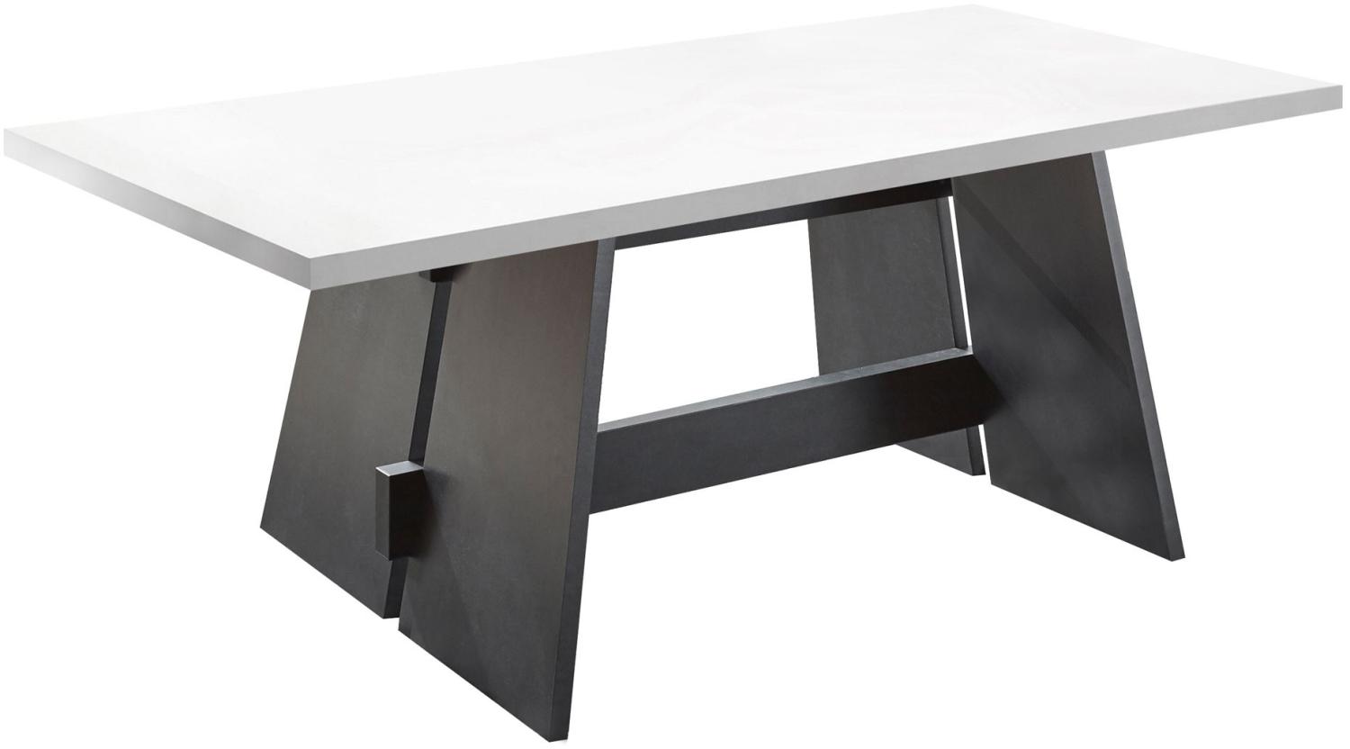 Couchtisch Etti 2 140 x 70 x 47 Wohnzimmertisch Schwarzstahl/Weiß Matt Lack 13572-140 Bild 1
