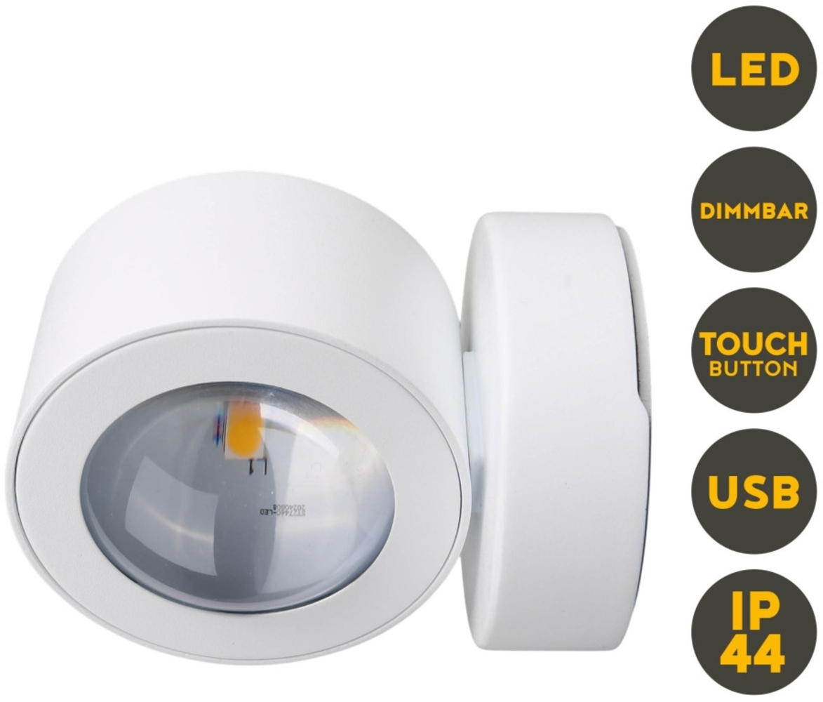 Light & More LED Akku-/Außenwandleuchte Clear 2 Watt weiß dimmbar Bild 1