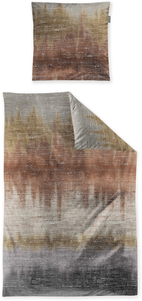 Irisette Edel-Feinbiber Bettwäsche Set Koala 8546 kupfer 155 x 200 cm + 1 Kissenbezug 80x80 cm Bild 1