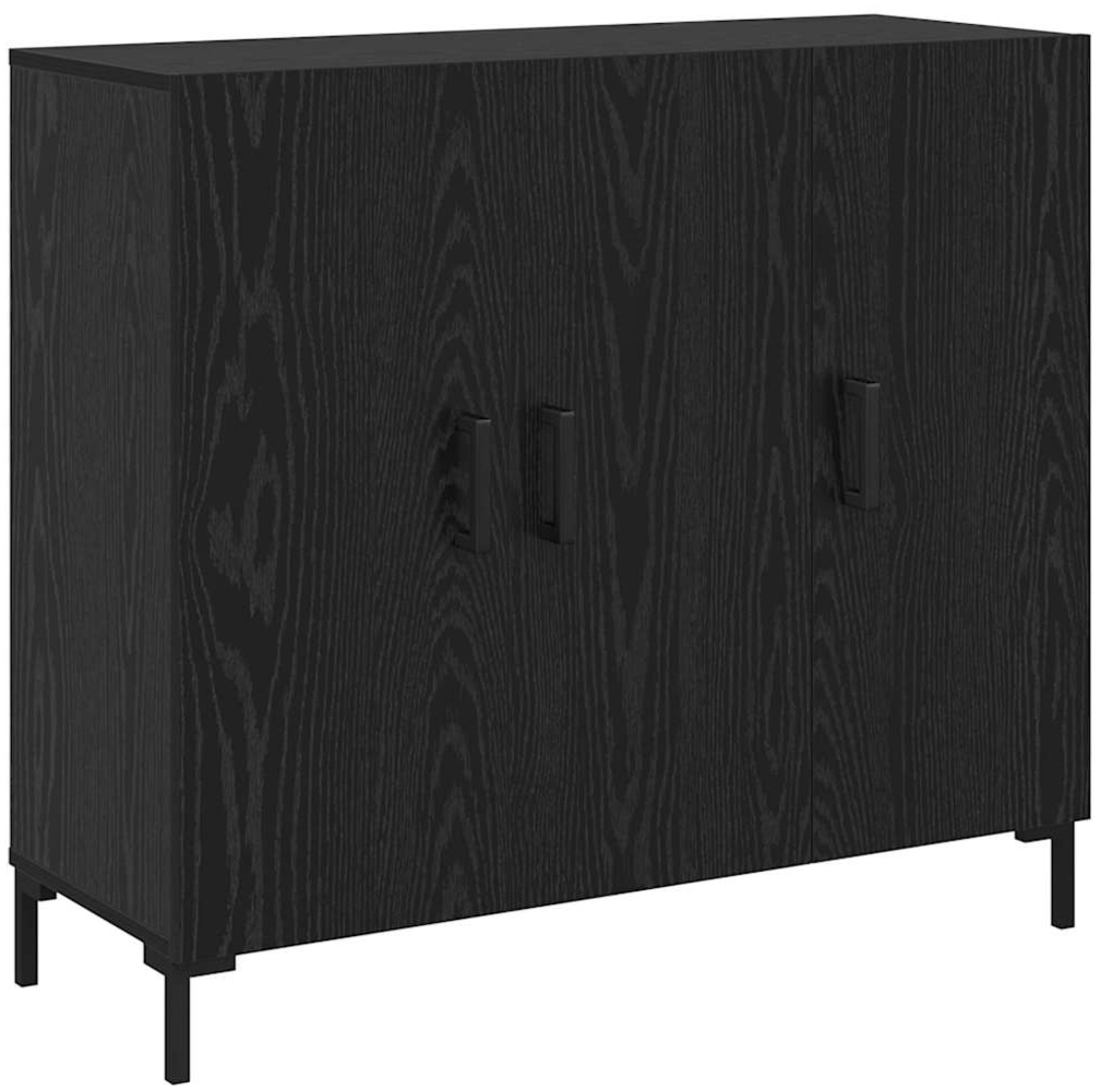 vidaXL Sideboard Schwarz 90 x 34 x 80 cm Holzwerkstoff 879585 Bild 1