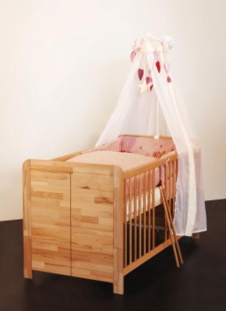 Babybett 70 x 140 cm, in kernbuche massiv, geölt Bild 1