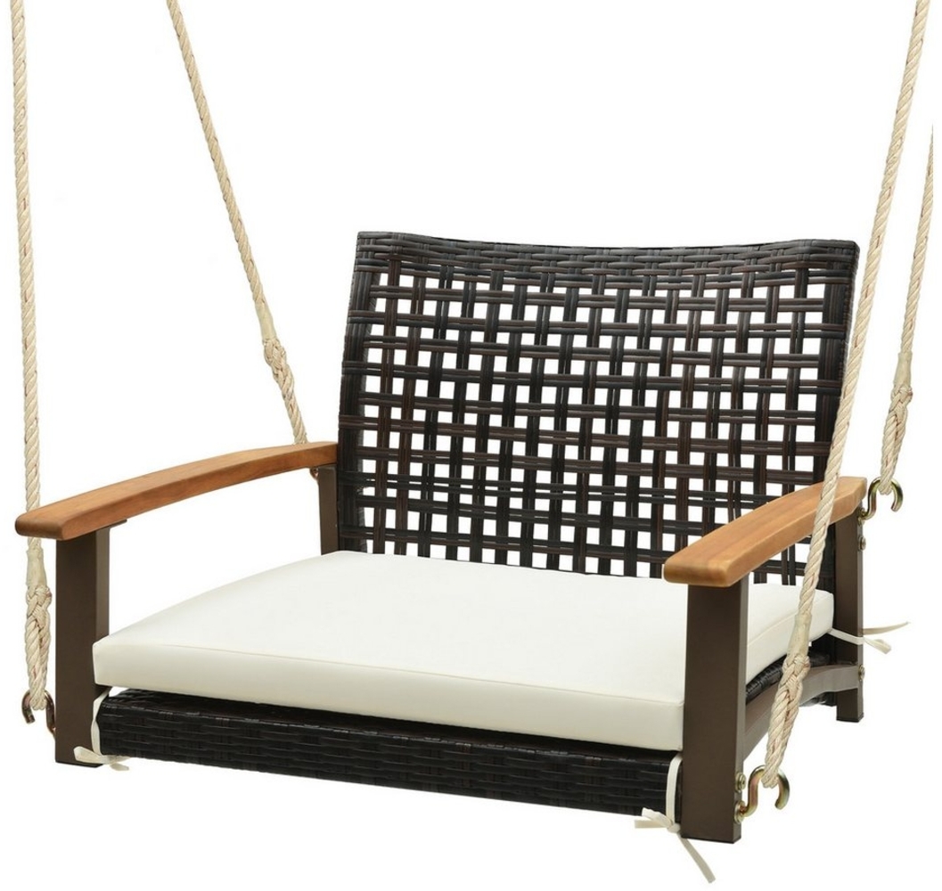 KOMFOTTEU Hängesessel, Hängestuhl Rattan, mit Sitzkissen Bild 1