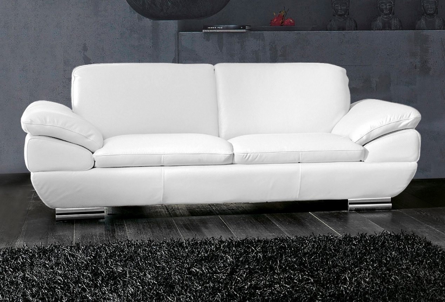 CALIA ITALIA 2,5-Sitzer Glamour, italienisches Designsofa mit entspannendem Sitzkomfort, toller Designfuß Bild 1