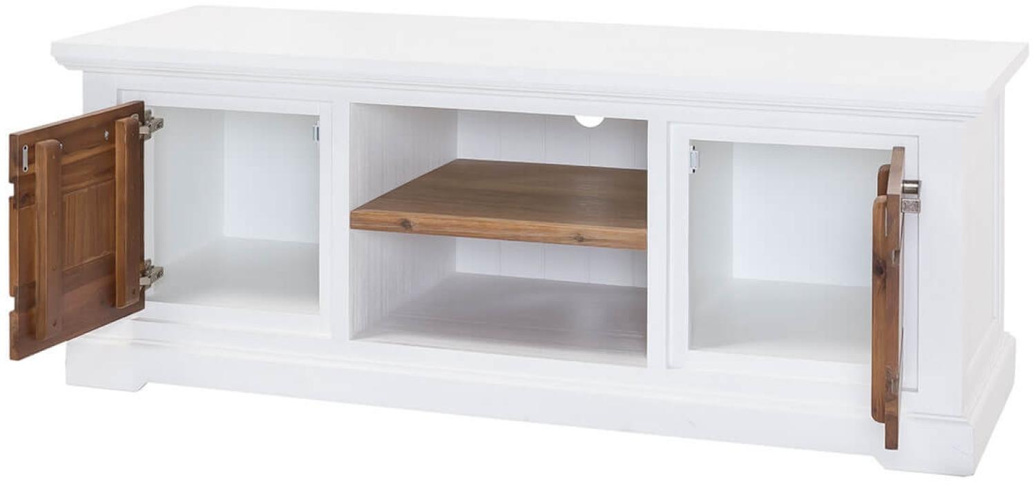 TV Lowboard Lale in Weiß Braun 155cm Breit Bild 1