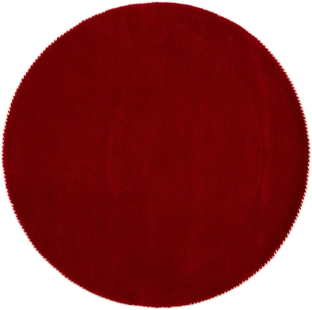 carpetfine Wollteppich Gabbeh Lola Uni, rund, Höhe: 14 mm, mit natürlichem Pflanzenmaterial von Hand gewebt, auch als Läufer Bild 1
