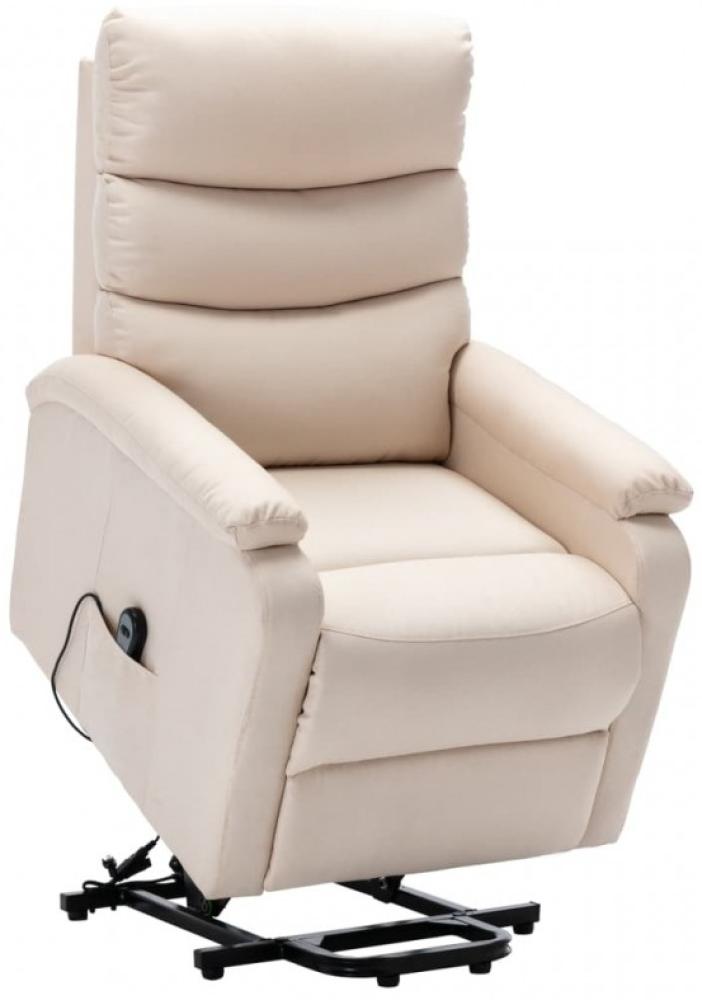 vidaXL Sessel mit Aufstehhilfe Creme Stoff [321245] Bild 1