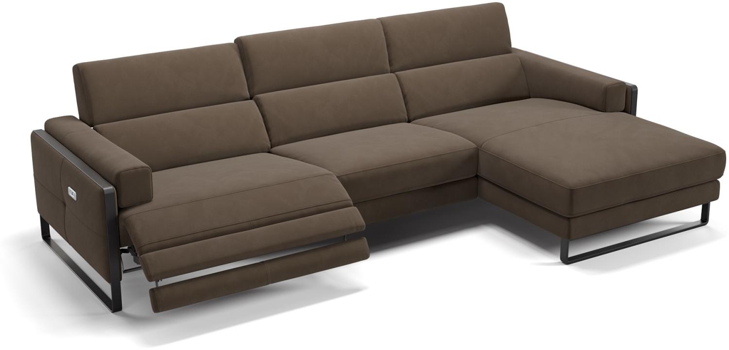 Sofanella Ecksofa MILO Eckcouch Wohnlandschaft Stoffsofa in Hellbraun Bild 1