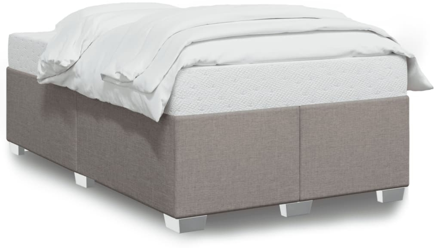 vidaXL Bettgestell ohne Matratze Taupe 120x190 cm Stoff 3284461 Bild 1