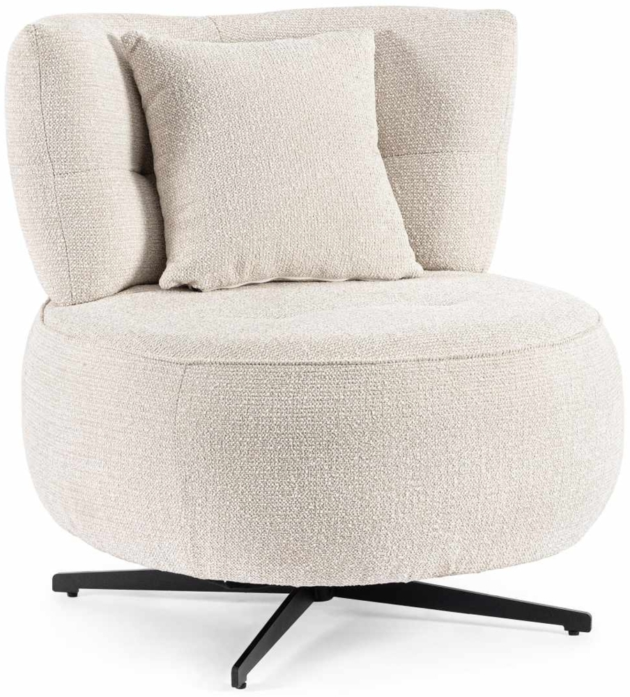 Sessel Gonnie aus Chenille-Stoff, Beige Bild 1