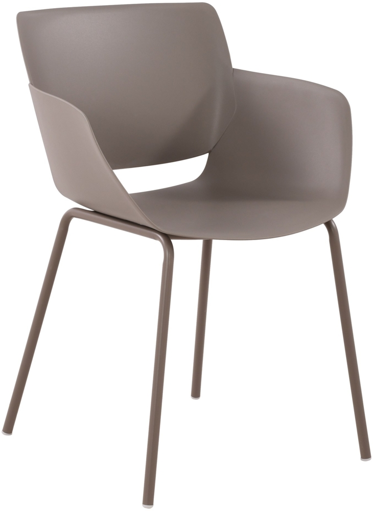 CLP Stuhl Alpena wetterfest mit Rückenlehne,taupe Bild 1