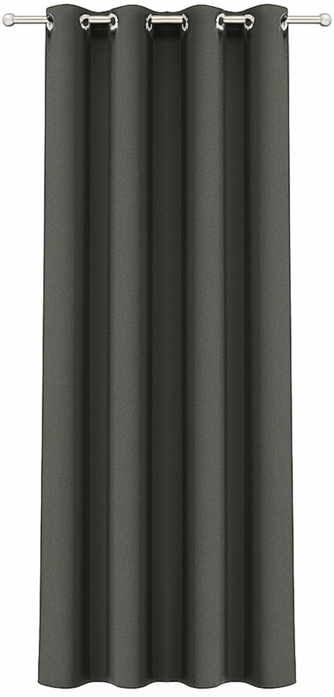 Bestlivings Blickdichte, Gardine mit Ösen, in vielen Größen und Farben 140x225 cm Anthrazit Bild 1