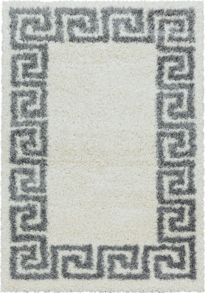 Hochflor Teppich Halo rechteckig - 140x200 cm - Creme Bild 1