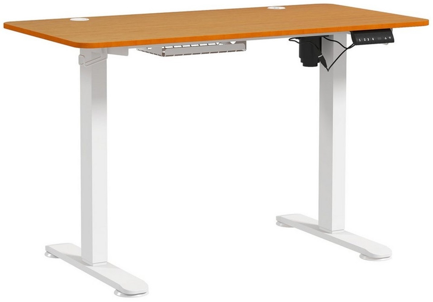 Vinsetto Schreibtisch Elektrisches Computertisch mit 3 Memory-Voreinstellungen (Tisch, 1-St, Stehschreibtisch), für Wohnzimmer, Büro, Naturholz Bild 1