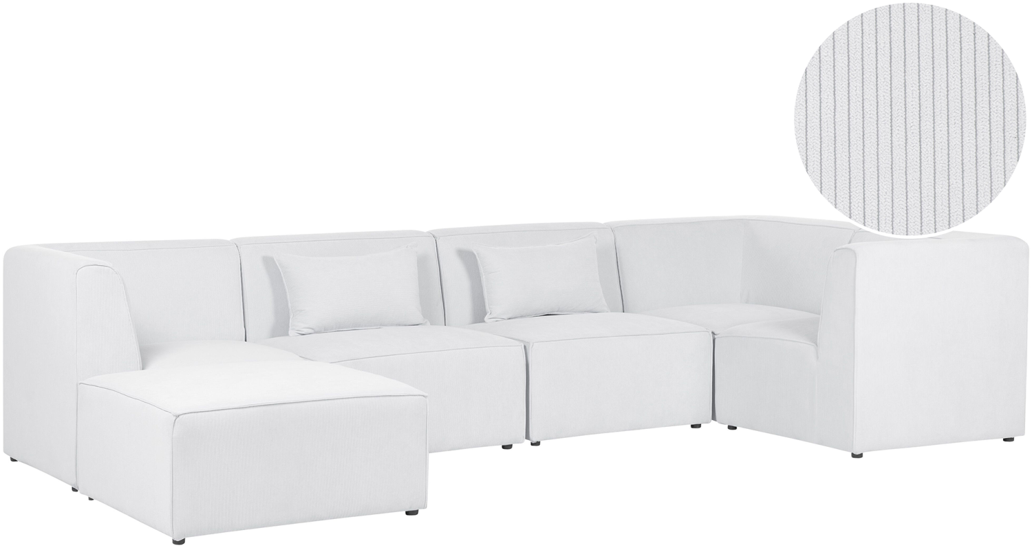 Sofa mit Ottomane LEMVIG Cremeweiß Bild 1