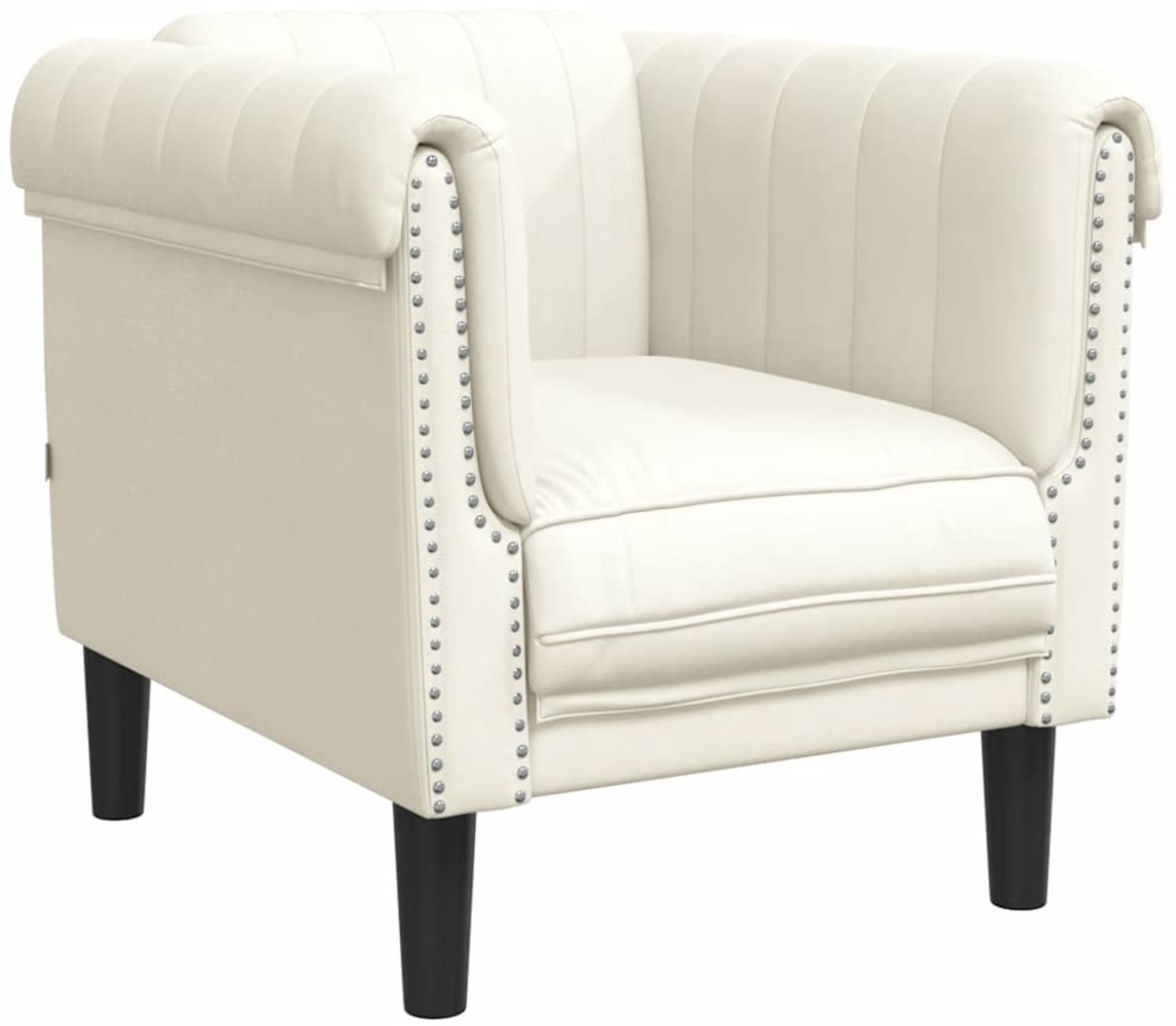 vidaXL Sessel Creme Samt 372572 Bild 1