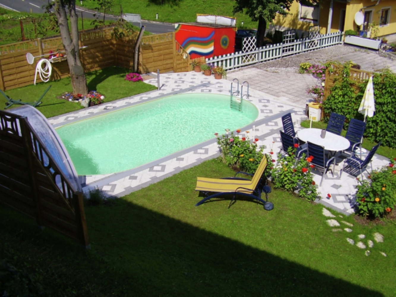 Steinbach Stahlwand Swimming Pool Set "Styria oval", sandfarbene Poolfolie, 800 x 400 x 150 cm Bild 1