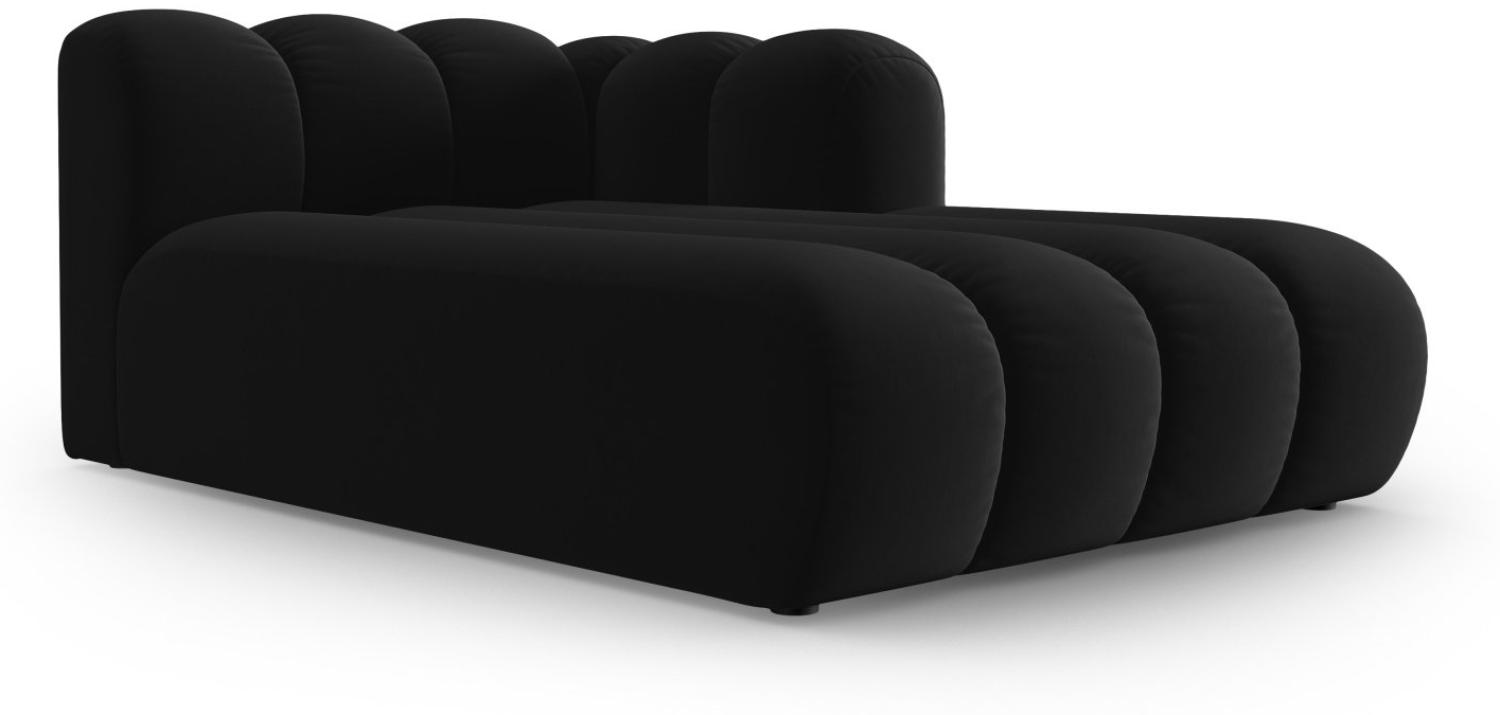 Micadoni Chaise Longue Lupine 2-Sitzer Rechts Samtstoff Schwarz Bild 1