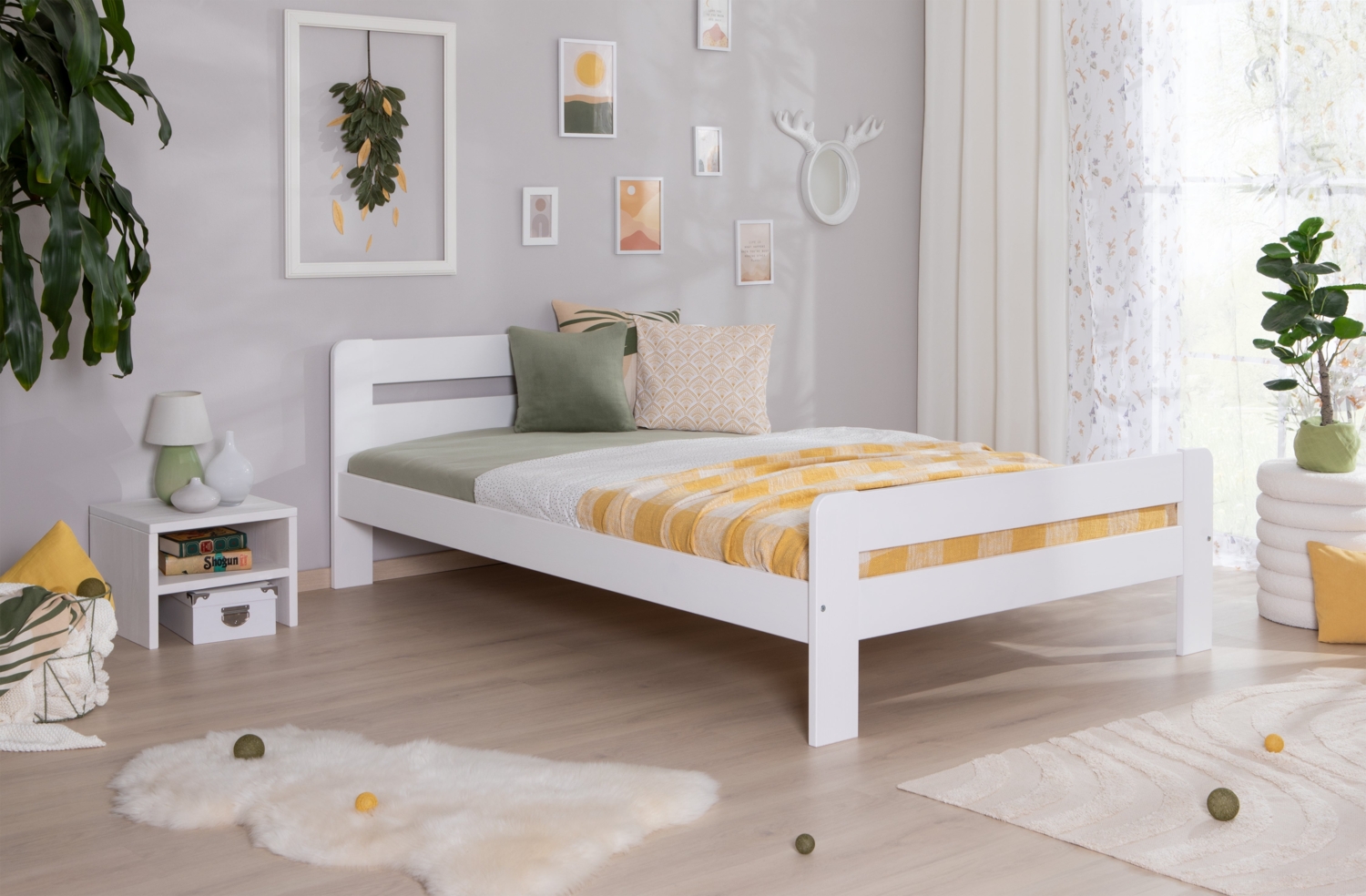 Einzelbett "Bert" 120x200 Kiefer massiv Bild 1