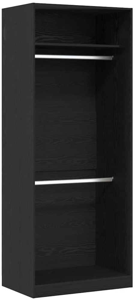 vidaXL Kleiderschrank mit Regal Schwarz Eichen-Optik 80 x 50 x 200 cm 3345119 Bild 1