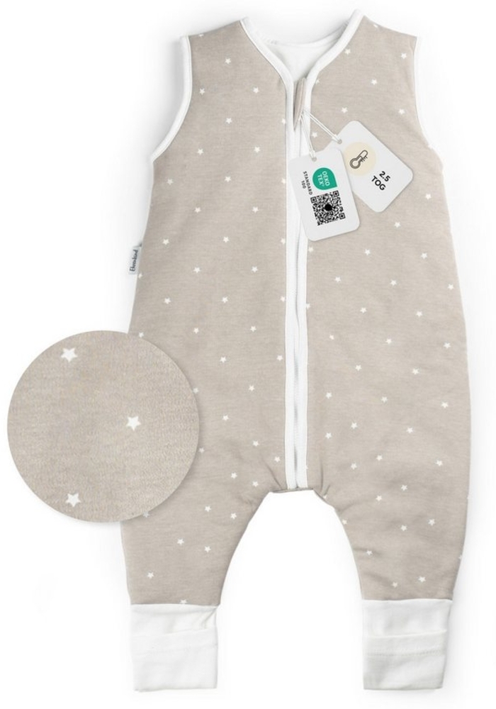 Ehrenkind Babyschlafsack Sommer Schlafsack mit Füßen, Bio-Baumwolle, 1 TOG (Standard by OEKO-TEX, 100% Bio-Baumwolle, Sommerschlafsack mit Beinen, 1.0 TOG), Schlafsack Baby, Baby Schlafsack Bild 1