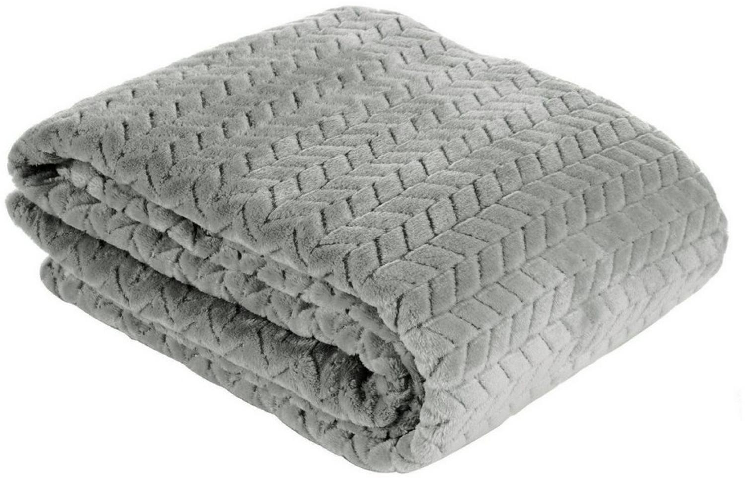 Plaid Cindy, Design91, Warm Kuschelig Gemustert Einfarbig Kuscheldecke Sofadecke TV-Decke Bild 1