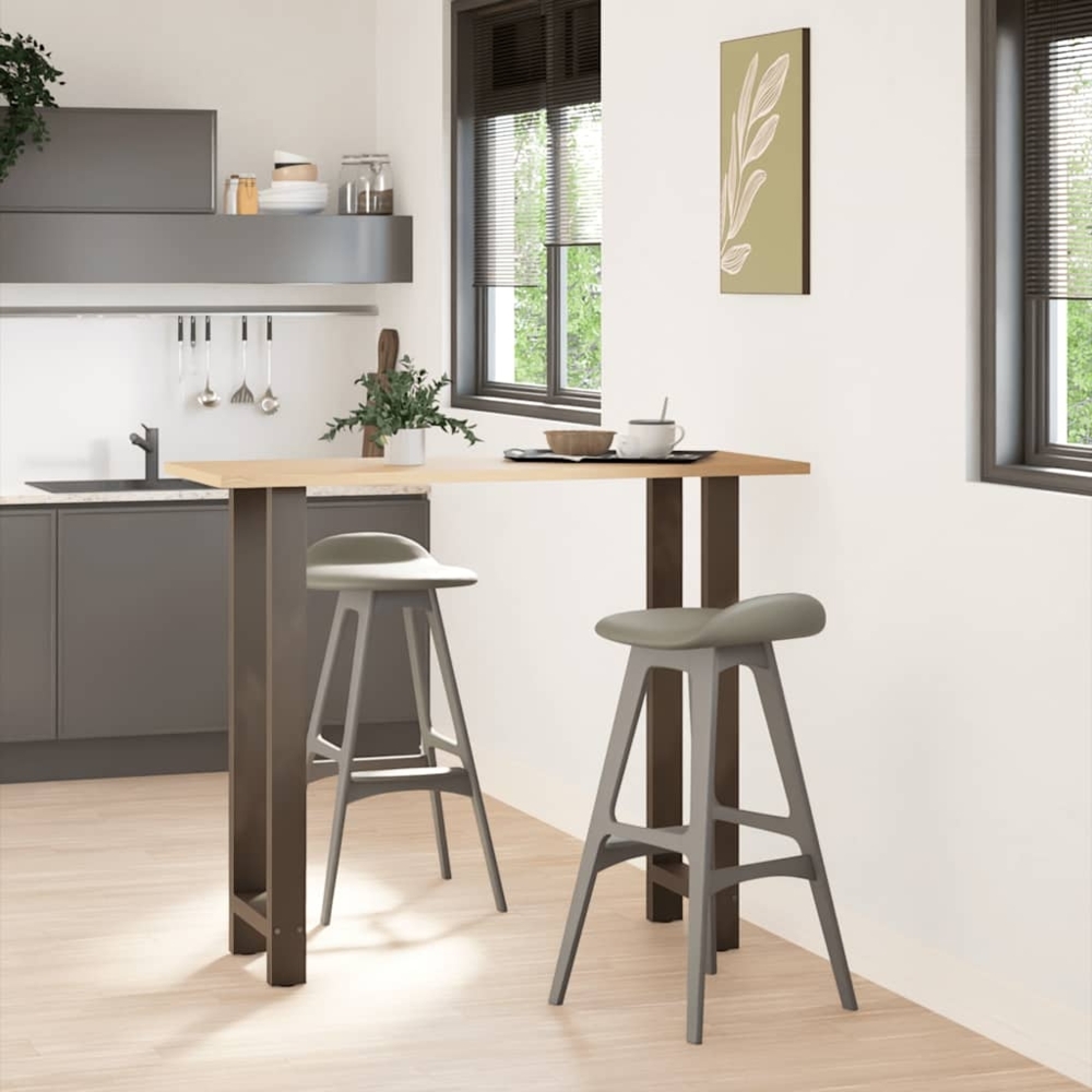 vidaXL Bartischbeine Naturstahl 2 Stk. 50x(110-111) cm Stahl 4013355 Bild 1