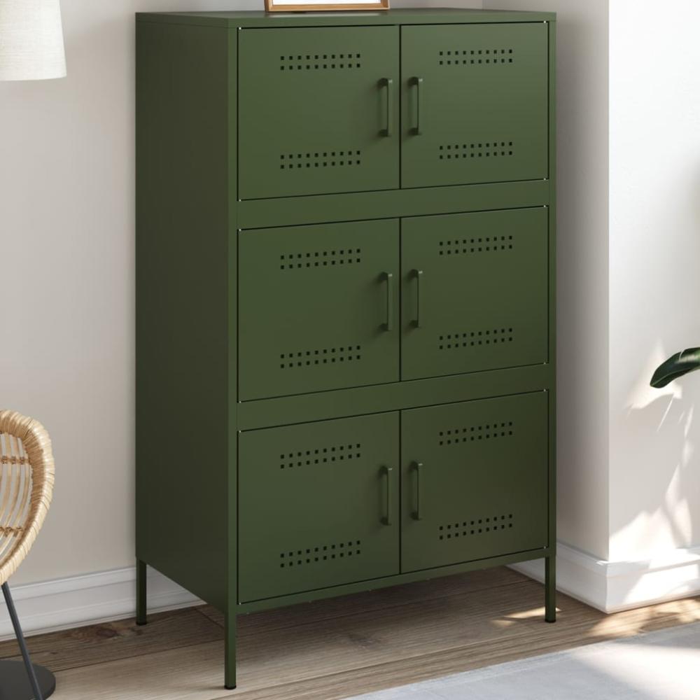 vidaXL Highboard Olivgrün 68x39x113 cm Stahl 842962 Bild 1