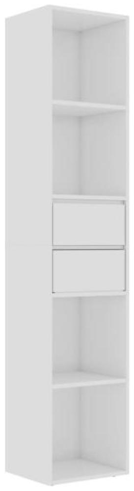 vidaXL Bücherregal Hochglanz-Weiß 36x30x171 cm Holzwerkstoff 802873 Bild 1