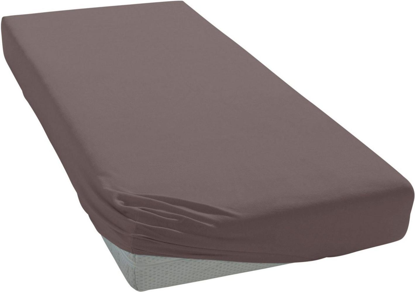 Janine Mako Jersey Spannbetttuch Bettlaken 180 - 200 x 200 cm OVP 5007 47 cappuccino Bild 1