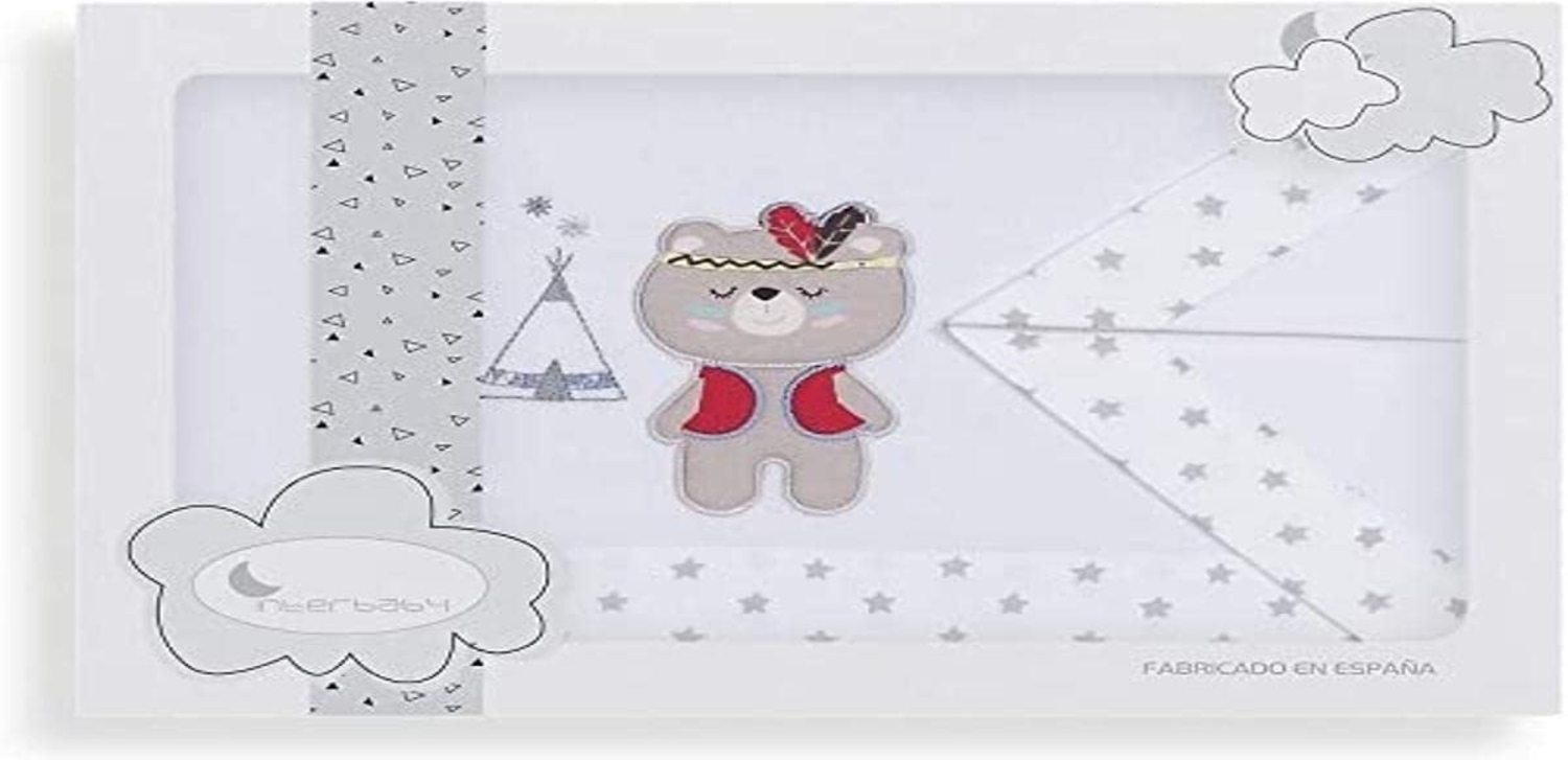 Interbaby 02197-18 Laken für das kinderwagen TIPI OSO, weiss e grau, grau Bild 1