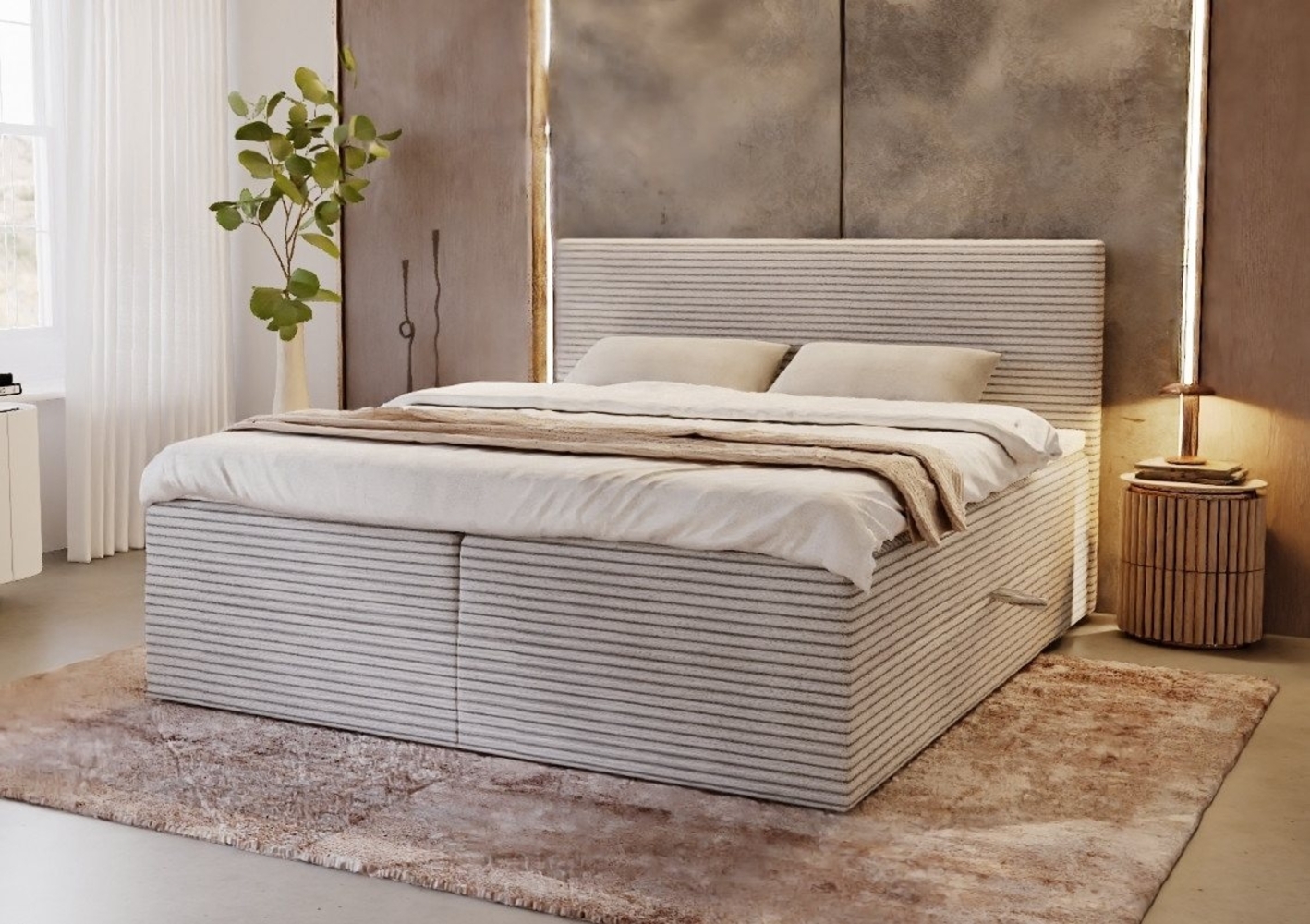 B&B Home Boxspringbett Boxbett Tilia (H3 Matratze Bonellfederung, Kopfteil, Bettkasten und Topper) Bild 1