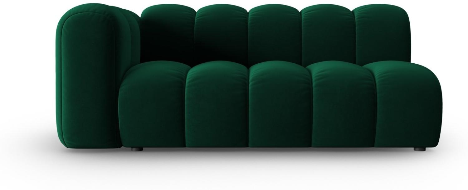 Micadoni Modulares Sofa Lupine 3-Sitzer Links Samtstoff Flaschengrün Bild 1