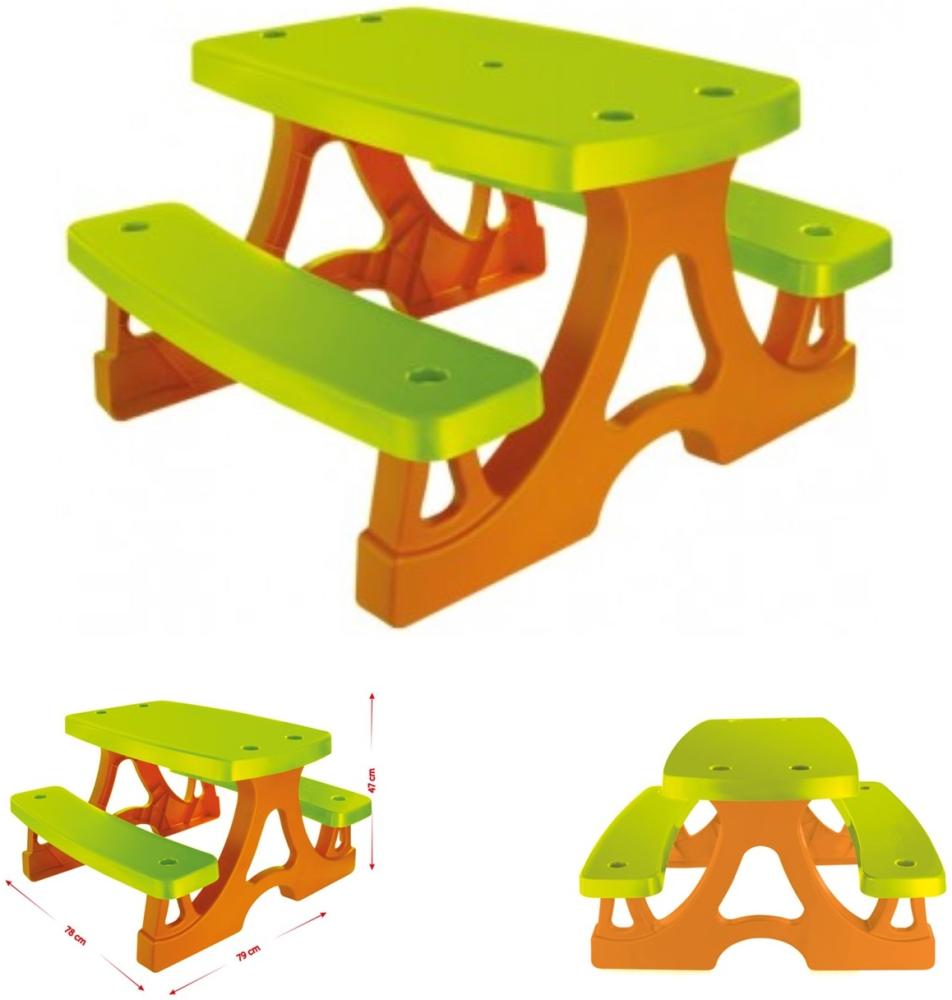 Mochtoys Kinderbank, Kindersitzgruppe für drinnen und draußen 79x78x49 cm Bild 1