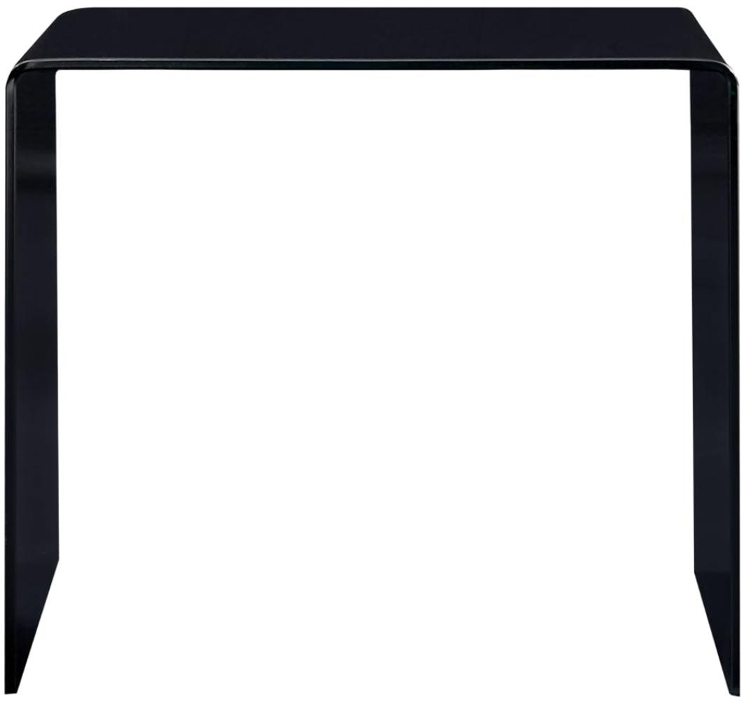 vidaXL Couchtisch Schwarz 50x50x45 cm Hartglas 284723 Bild 1