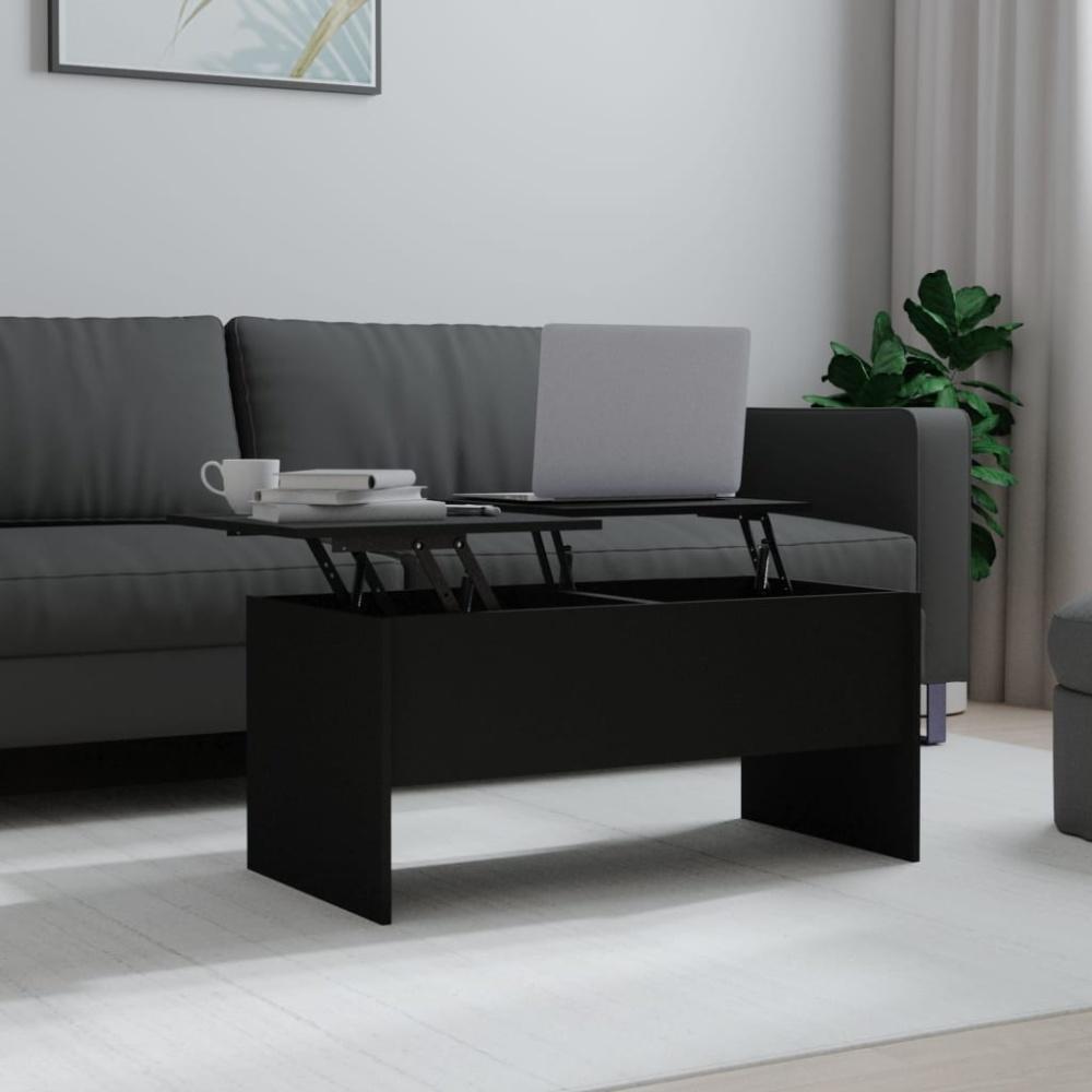 vidaXL Couchtisch Schwarz 102x50,5x46,5 cm Holzwerkstoff 809720 Bild 1