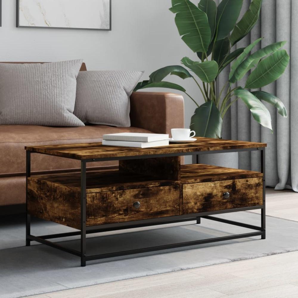 vidaXL Couchtisch Räuchereiche 100x51x45 cm Holzwerkstoff 835286 Bild 1