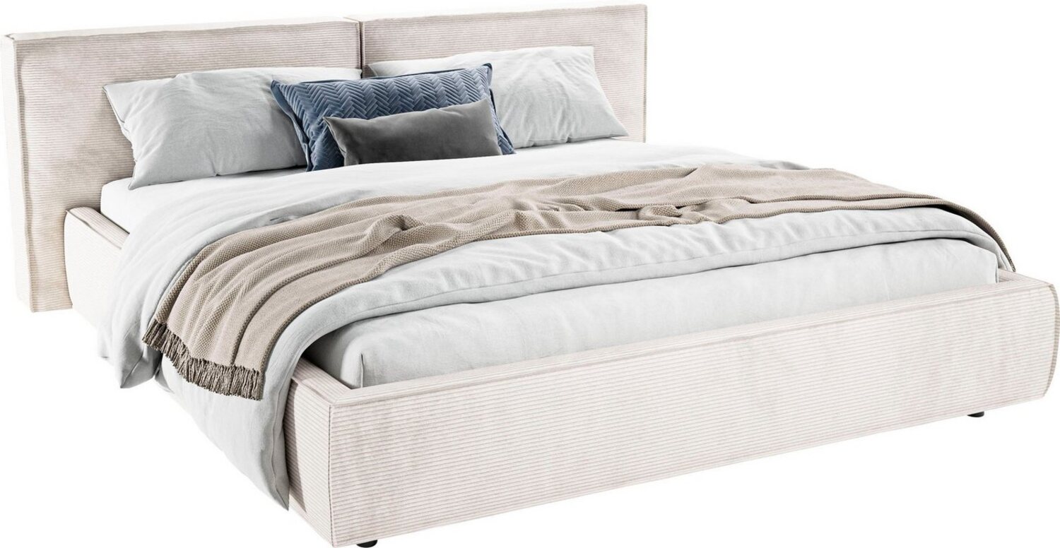 INOSIGN Polsterbett Adrina mit Biesenoptik, Feincord und Luxus-Microfaser, bis 280kg, auch in Überlänge 220 cm, 4 Breiten bis 200cm Bild 1