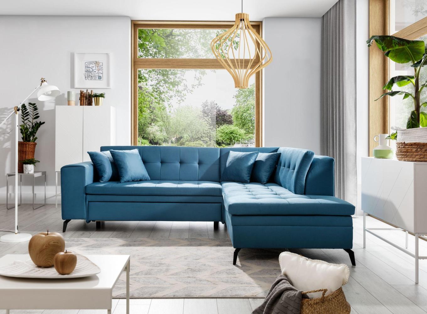 Wohnideebilder Lanvin Blau Ecksofas & Eckcouches CO-LAN-RT-38SA Bild 1