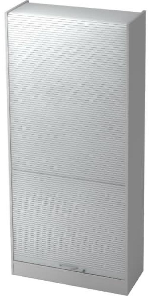 Rollladenschrank 90cm, 5OH BM Grau / Silber Bild 1