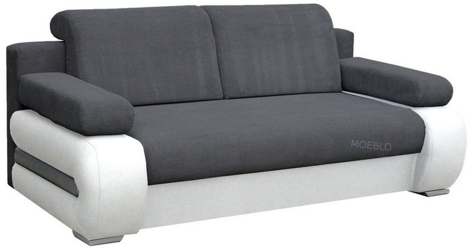 MOEBLO Schlafsofa YORK, Couch für Wohnzimmer, Sofagarnitur Polstersofa Wohnlandschaft, mit Schlaffunktion und Bettkasten Bild 1