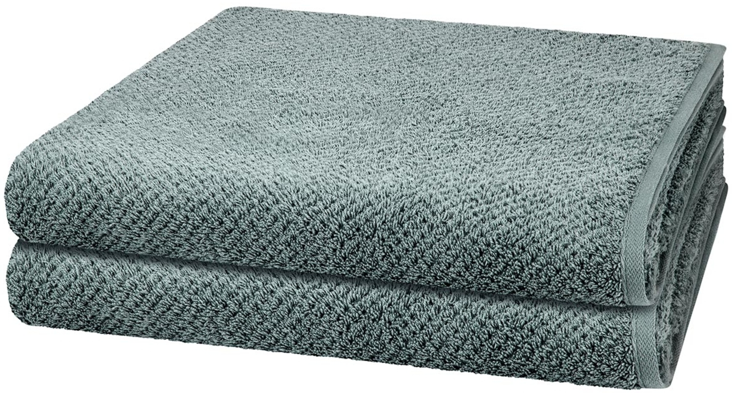 Cawö Pure 2 tlg. Frottier-Set - 2 X Duschtuch (80 X 150cm) - 494 g/m2 - Mystic green Bild 1