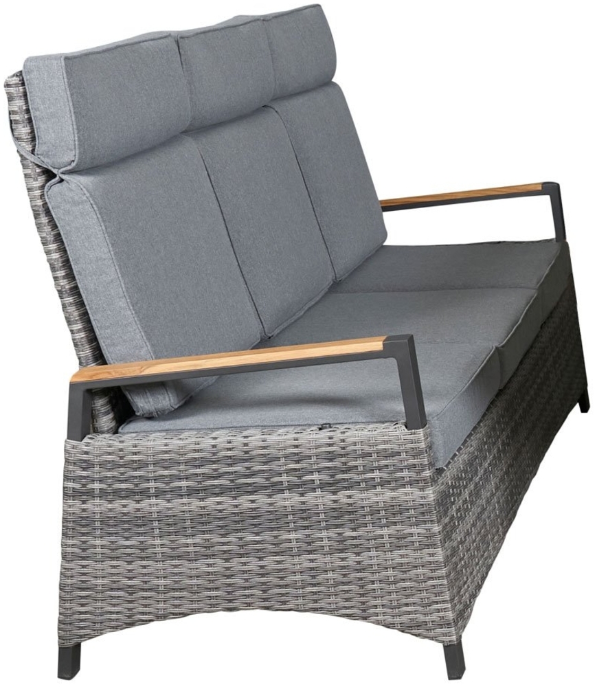 Gartensofa Keramo Teak, Rattan, Grau, 205 x 110 x 74 cm Bild 1