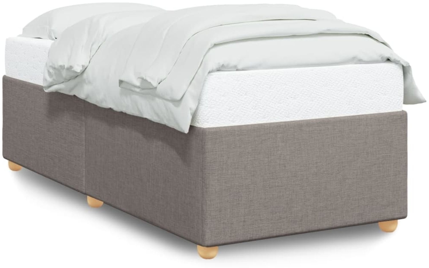 vidaXL Bettgestell ohne Matratze Taupe 100x200 cm Stoff 3284712 Bild 1
