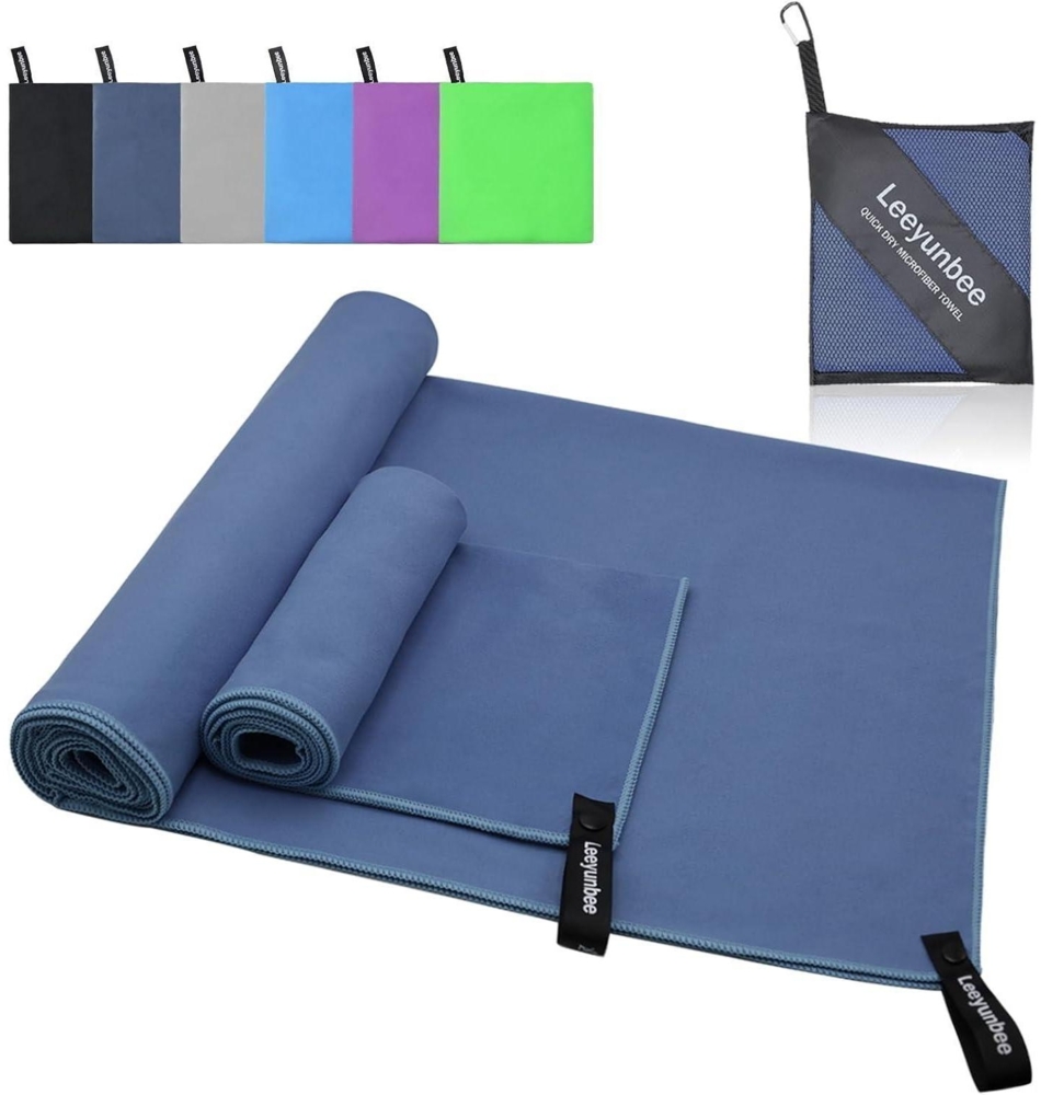 Mikrofaser Handtuch Set 160x80cm Badetuch + 80x40cm Handtuch Schnelltrocknend Bild 1