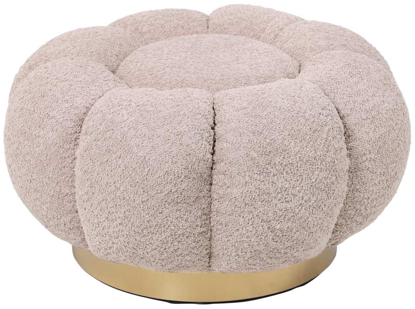 Pouf Florel aus Boucle-Stoff, Altrosa, 65x65x35 cm Bild 1