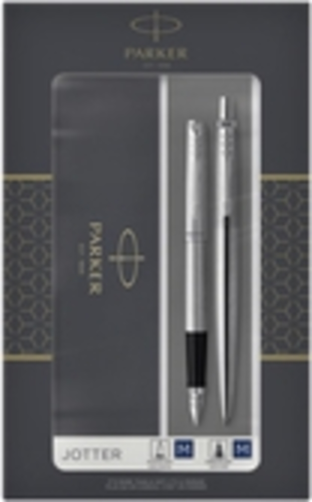 PARKER FÃ¼ller & Kugelschreiber DuoSet Jotter Edelstahl C.C. Geschenkbox Bild 1