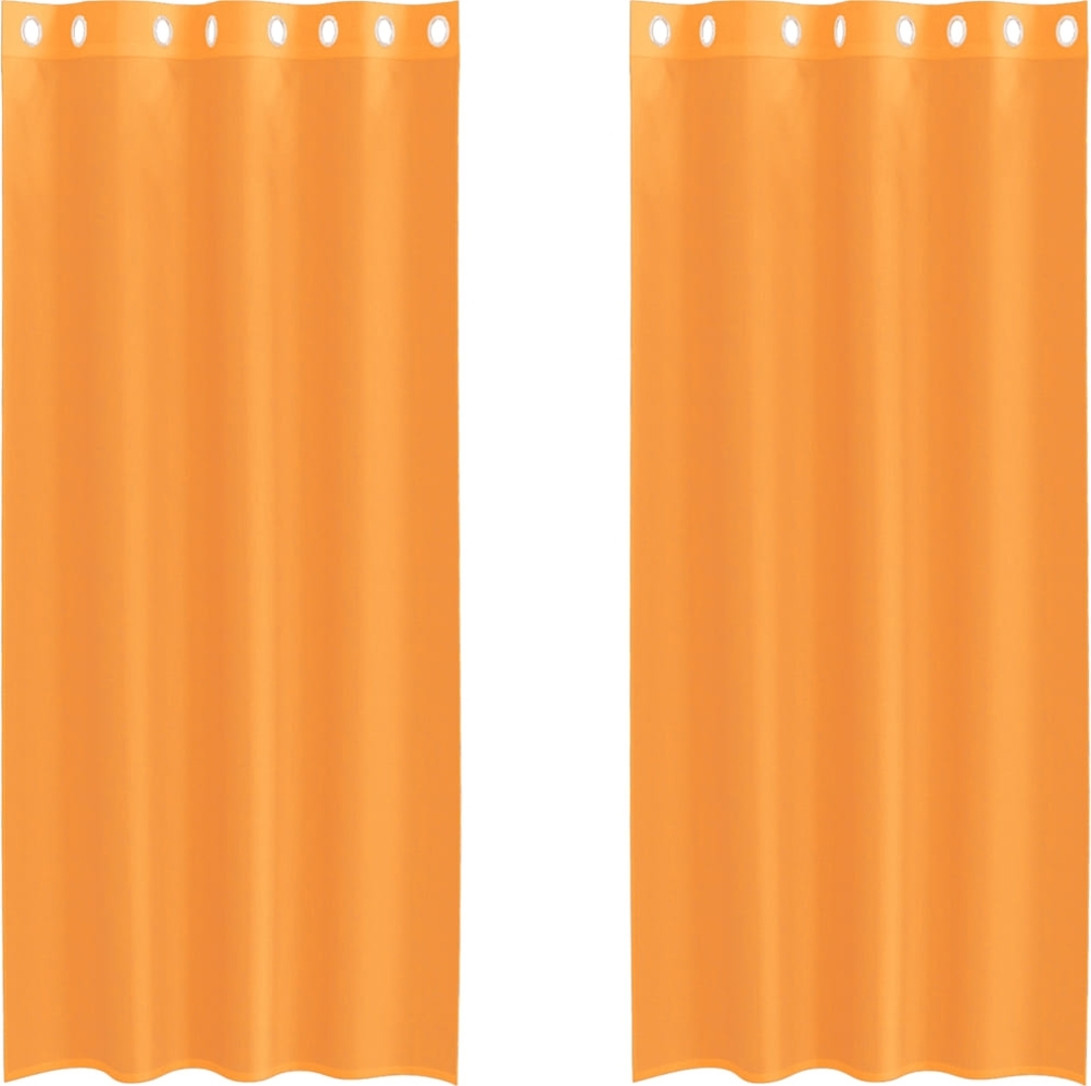 vidaXL Voile Vorhänge mit Ösen 2 Stk. Orange 140x245 cm 4102092 Bild 1