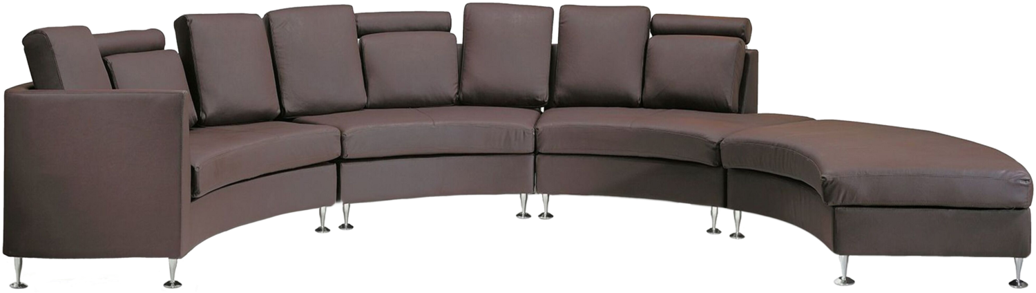 Sofa Leder braun rund ROTUNDE Bild 1